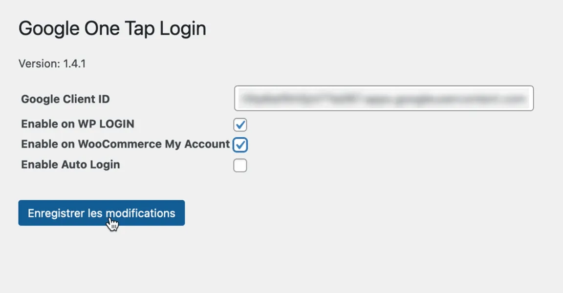 insertion du code client