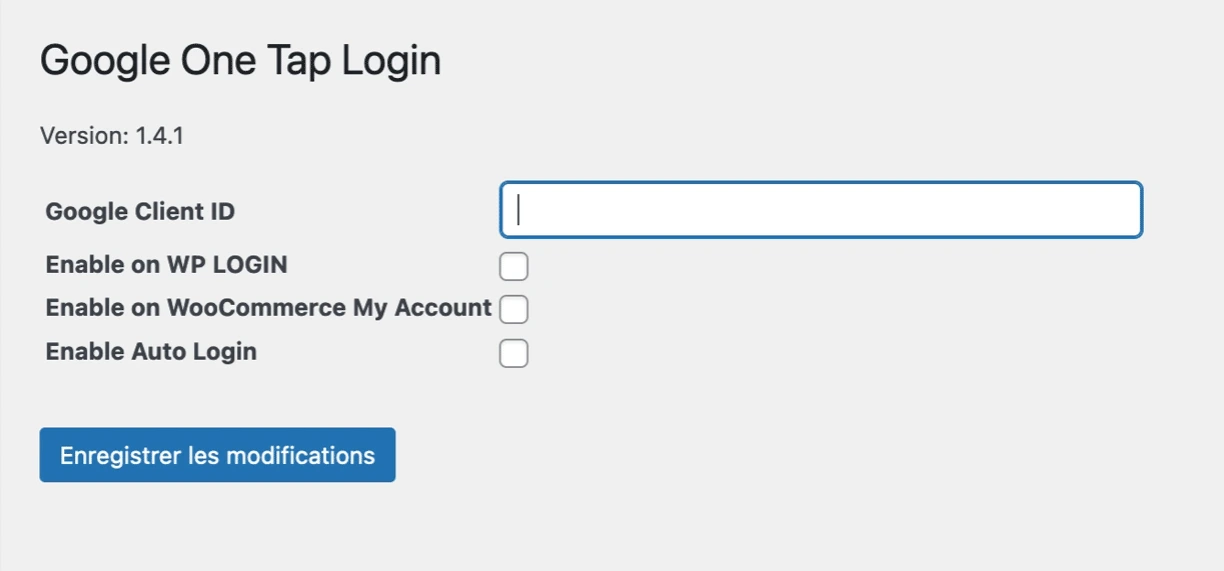 setting google one tap