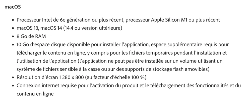 Configuration Adobe photoshop