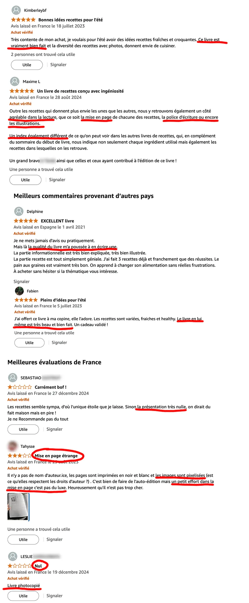 Commentaire ebook Amazon